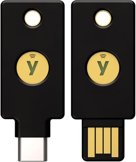 Yubico - YubiKey 5 NFC Bundle (USB-A + USB-C) - Multi-Factor authentication (MFA) Security Key and passkey, Connect via USB or NFC, FIDO Certified - Protect Your Online Accounts
