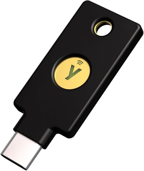 Yubico - YubiKey 5C NFC - Two Factor Authentication USB and NFC Security Key, Fits USB-C Ports and Works with Supported NFC Mobile Devices - Protect Your Online Accounts with More Than a Password